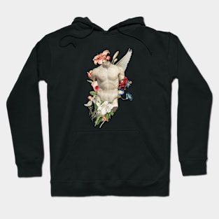 Popular Floral and Sculpture Art Collage, Nude Body Hoodie